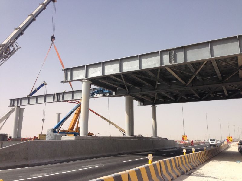 Temporary Atlas Plate Girder Beam Bridging Erection Detour Qatar