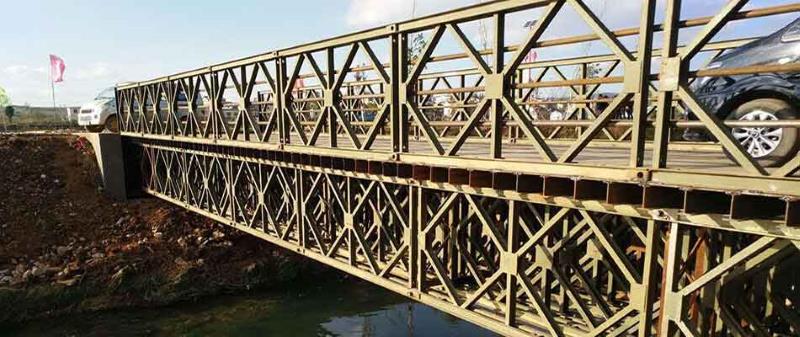 temporary bridge assembled by prefabricated modules