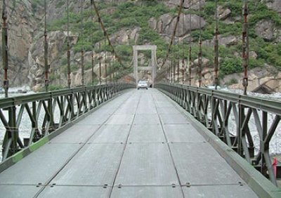 Suspension Bridge is suitable for construction over rivers