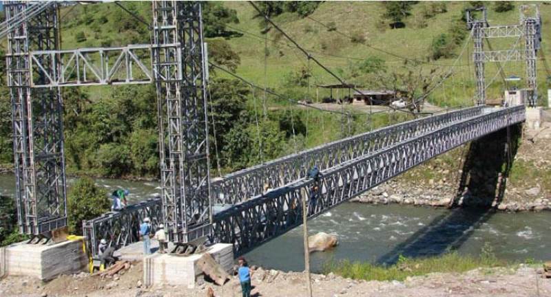 the bailey suspension bridge Steel Structures