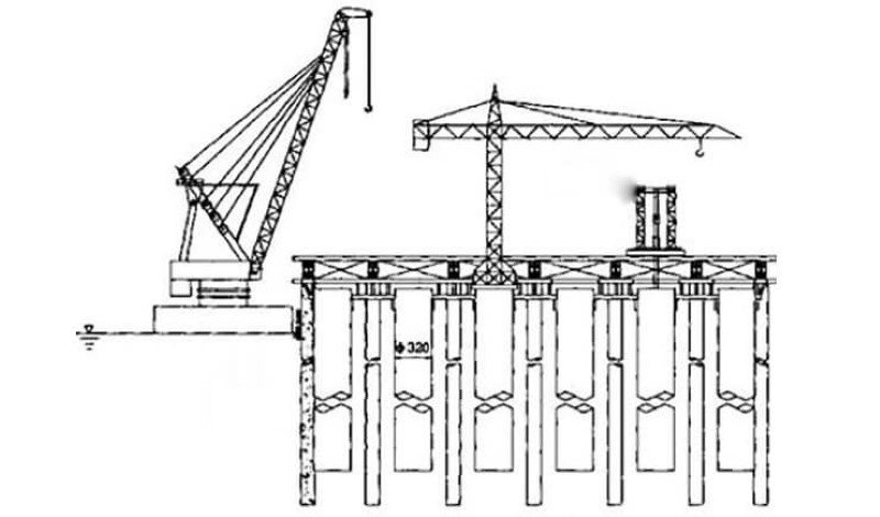 160ton Large tonnage crane hoisting method