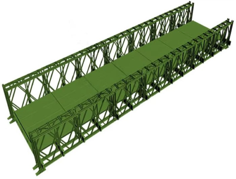 Design BIM of Bailey Bridge Load Capacity Test Scheme