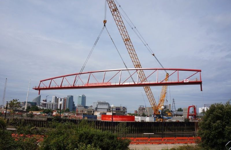 Single Span Steel Structure Truss Erection Installation Lifting At Site