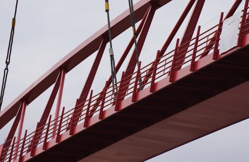 Steel Protection Balustrade of Pedestrian Bridge Erection