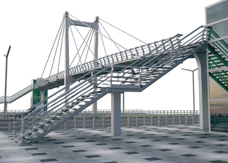 prefabricated steel pedestrian bailey bridge erection by hand without crane