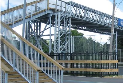 Urban flyover pedestrian overpass bailey bridge