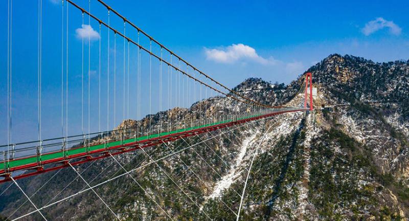 Tianmeng Mountain pedestrian Cable suspension bridge