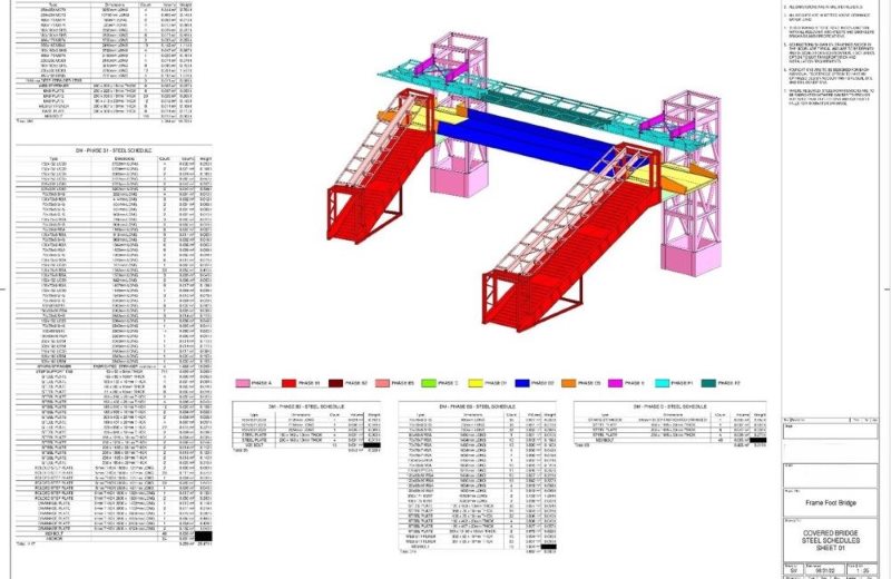 Covered Bridge Steel Schedules Sheets Drawings