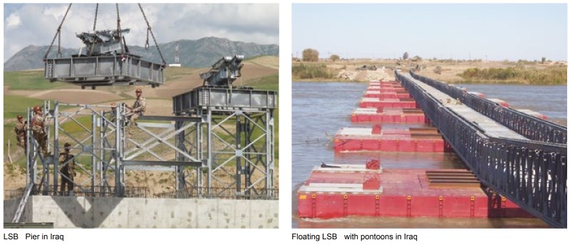 LSB Pier Expansion in Iraq Floating Bridge with Pontoons