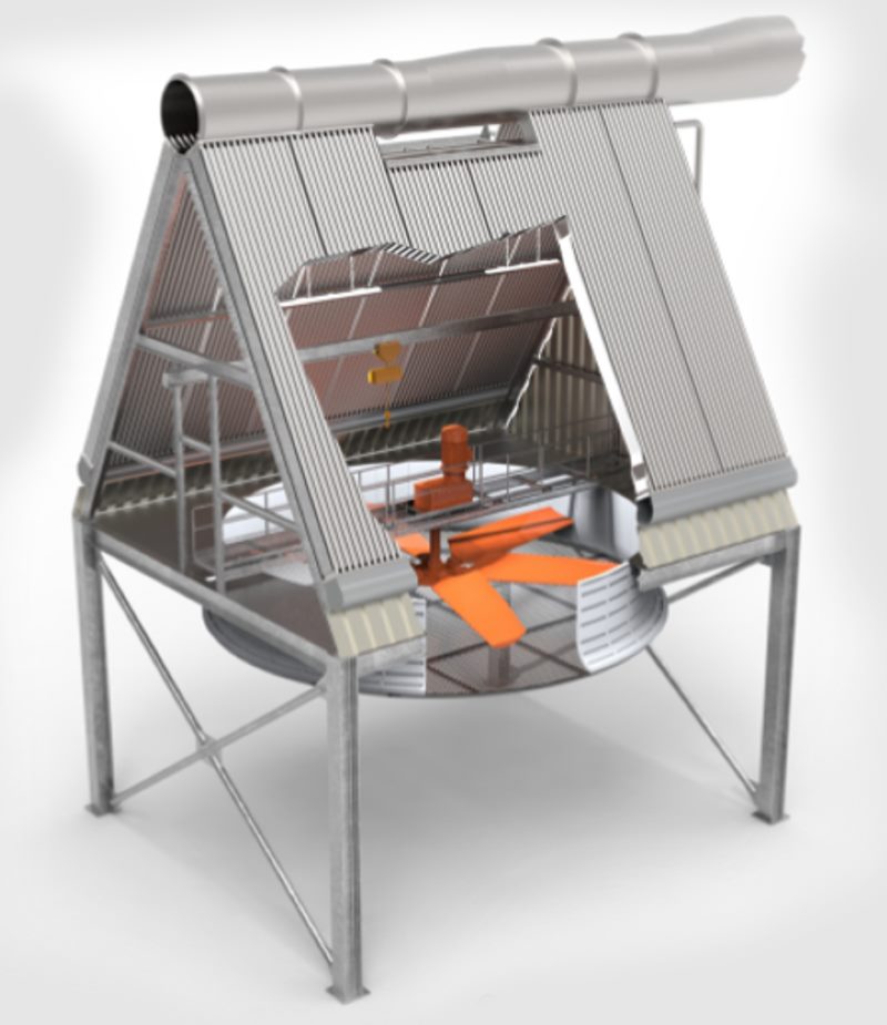 A-frame Air Cooled Condensers structure composition 3D Model