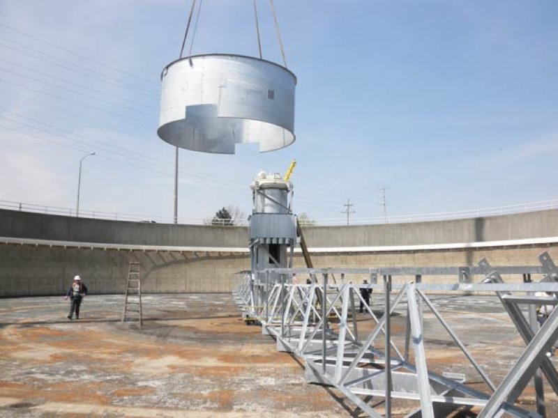 industrial circular thickener shop assembled 18 ft steel tank for a steel processing plant