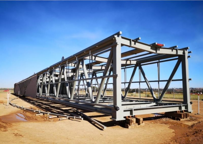 klipspruit Mine Conveyor Overpass Bridges floor deck sheet stud