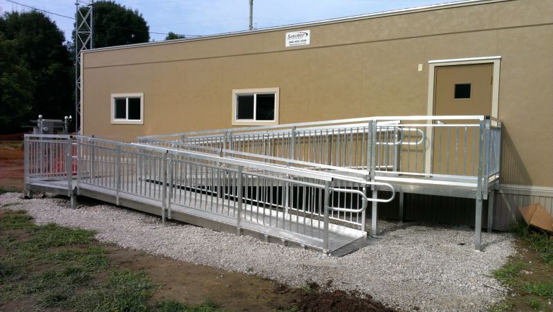 Custom aluminum wheelchair ramp production