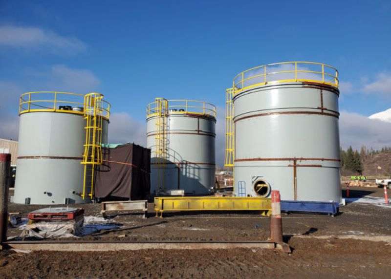 field assembled on-site mounted elevated tank