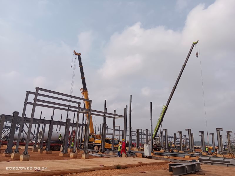 pipe rack equipment platform steel structure installation