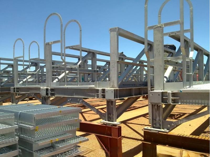 Air Cooling Condenser Supporting steel frame ground pre-mounting