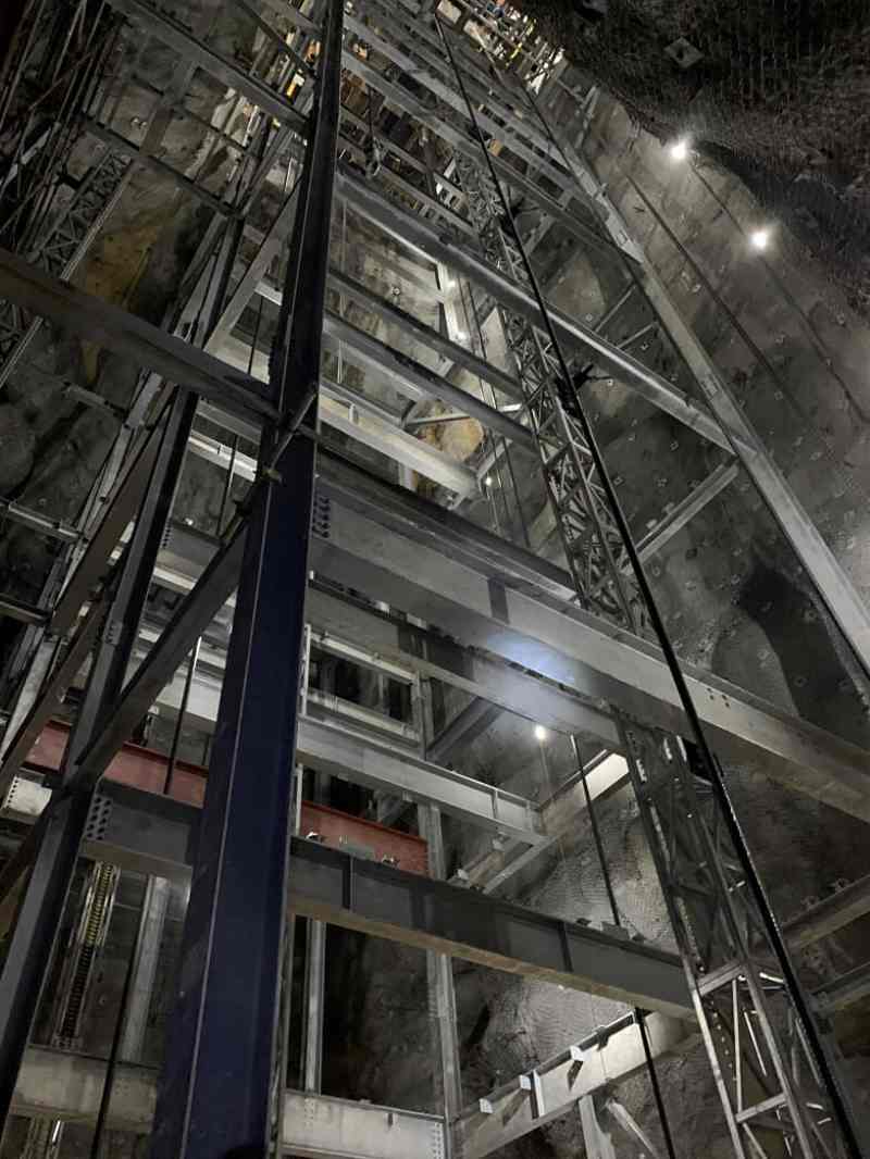 head frame platforms stair towers