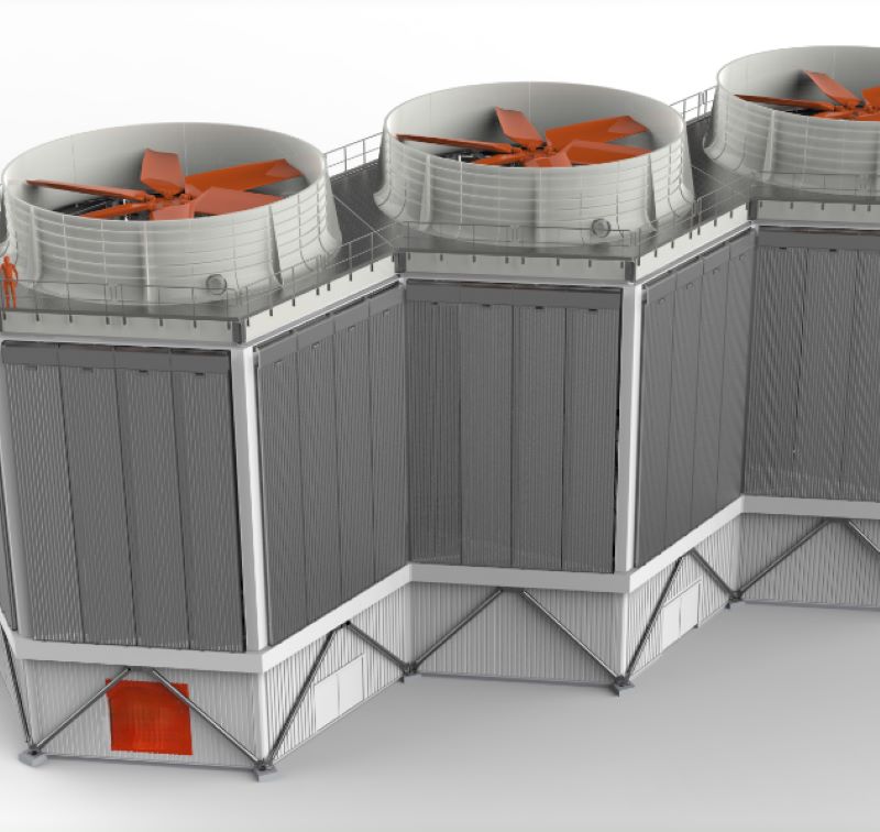 HEXACOOL Induced Draft configuration 3D Bim model