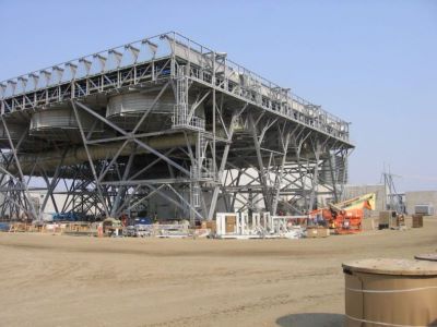 Chinook DC Air cooled condenser near completion saskpower bmcd saskarc