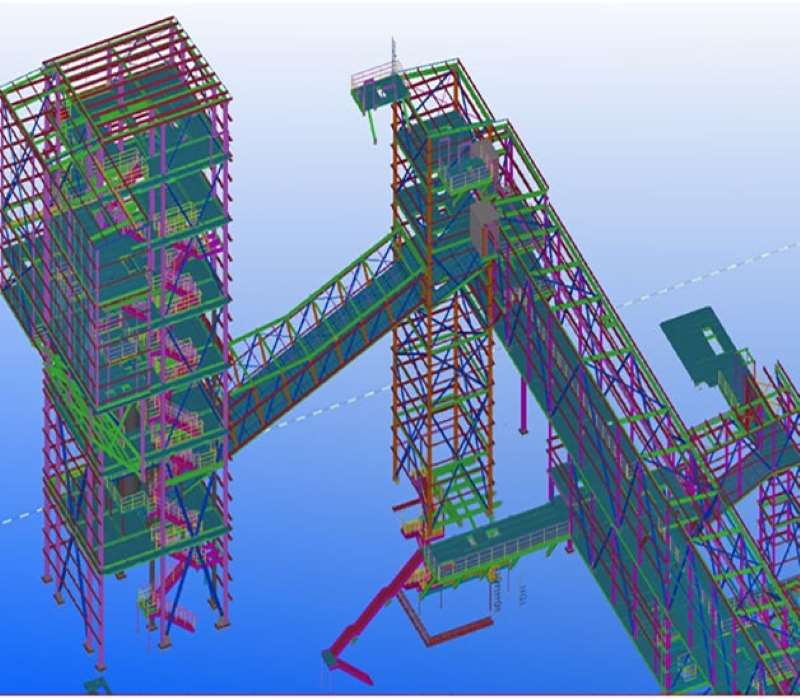 structural steel detailing model Tekla