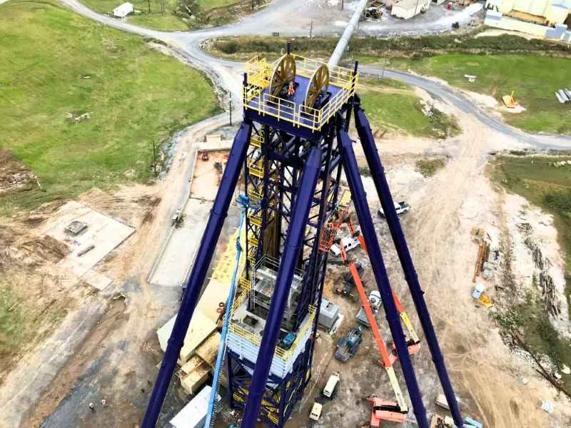 Morton Salt Mine Head Frame Ohio Installation