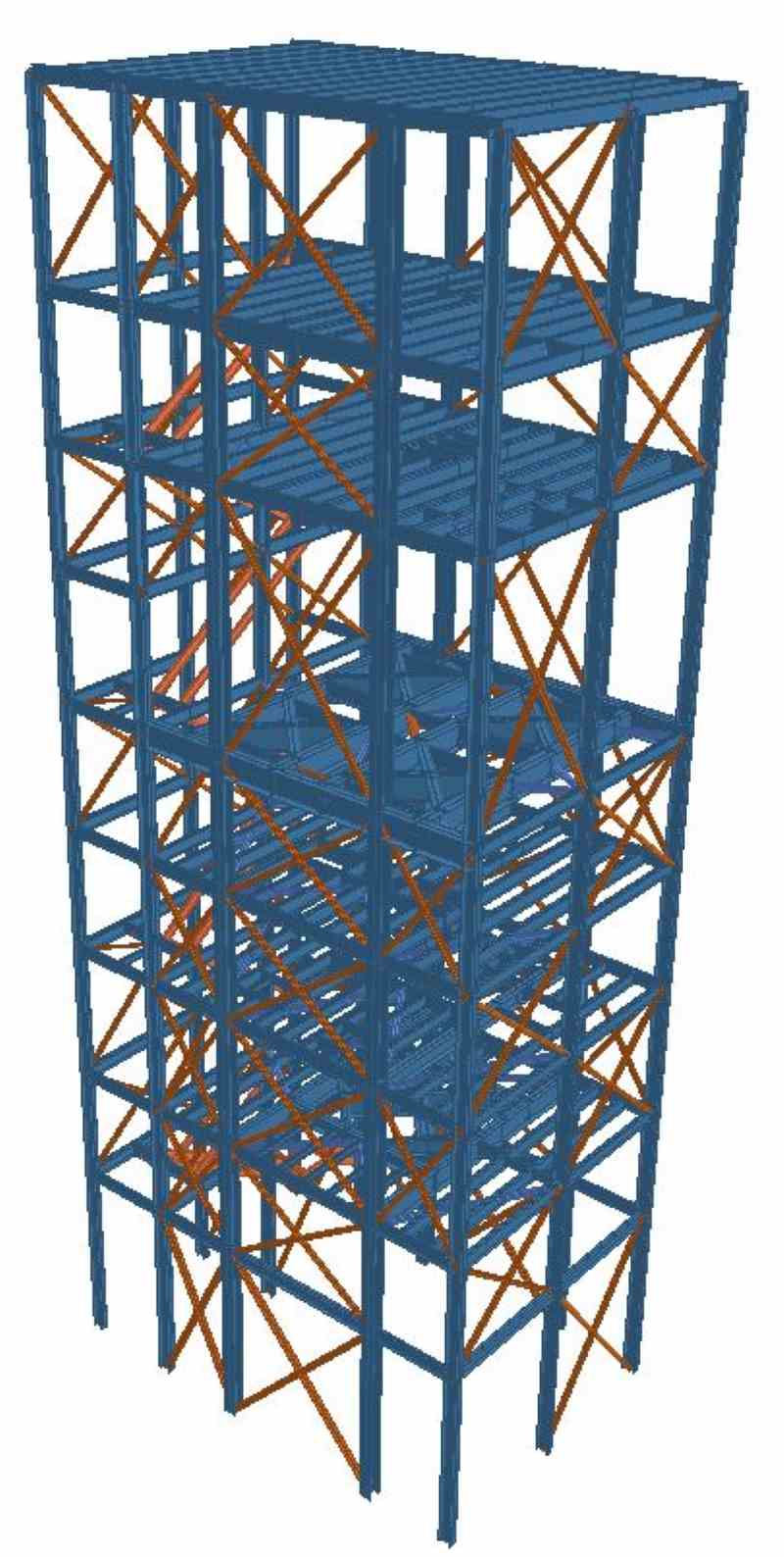 Petra Diamond Steel Structure Supporting 4 Cement and aggregate silos, mixers and other auxiliary equipment