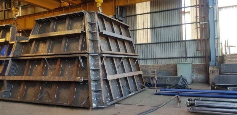 Mine Surge Bins trial assembly in workshop