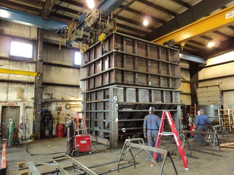 Bins Hoppers platework in workshop