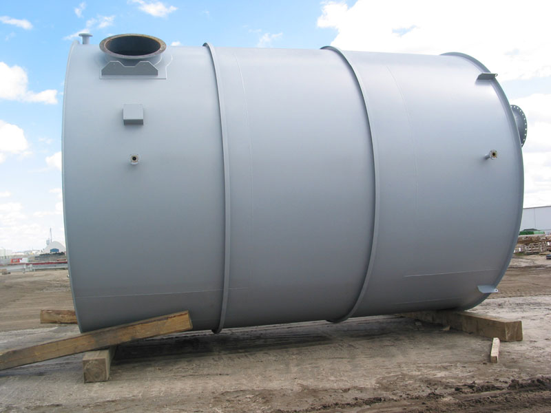 Industry material storage bins silos tanks circular shape grey paint