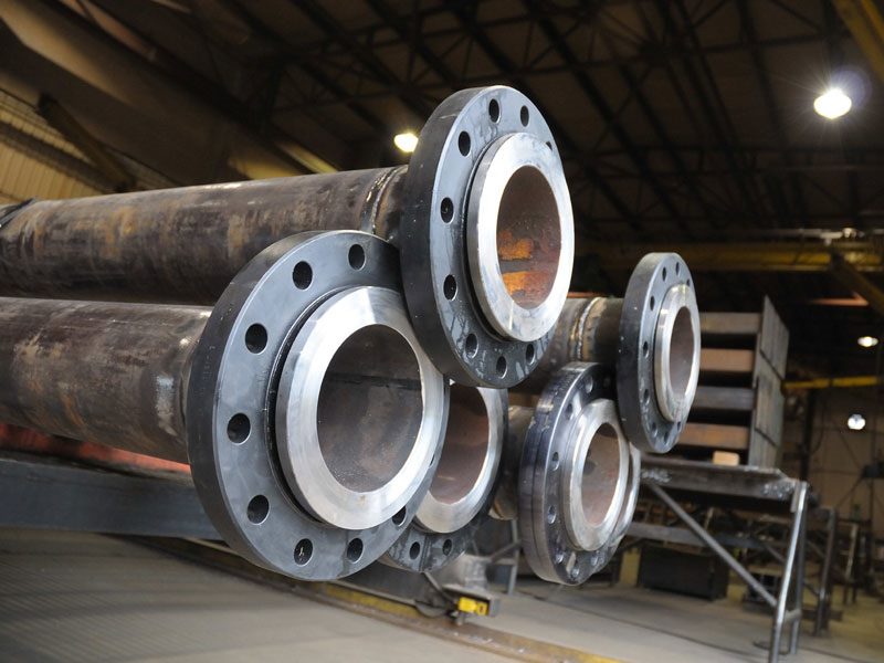 pipe spools with flanges