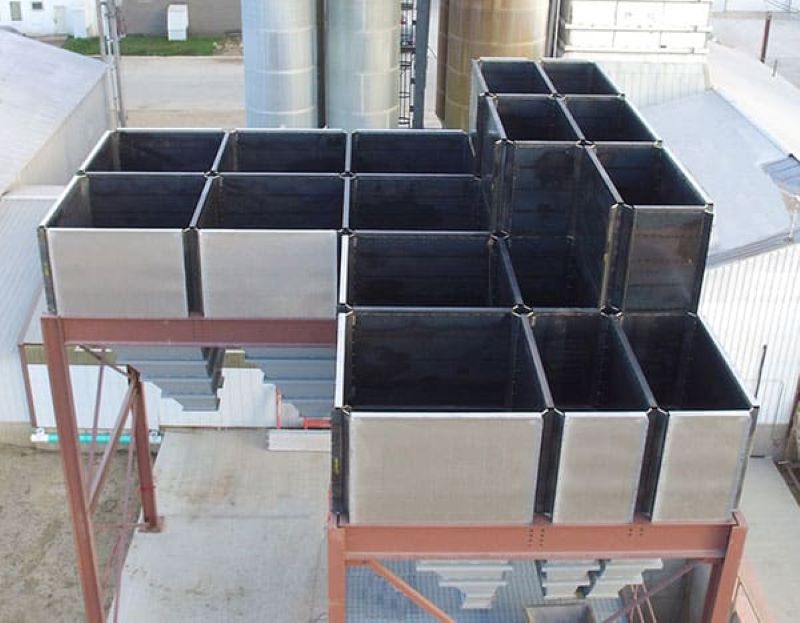 ZHM Huawu Steel Bin Chamfered Corners