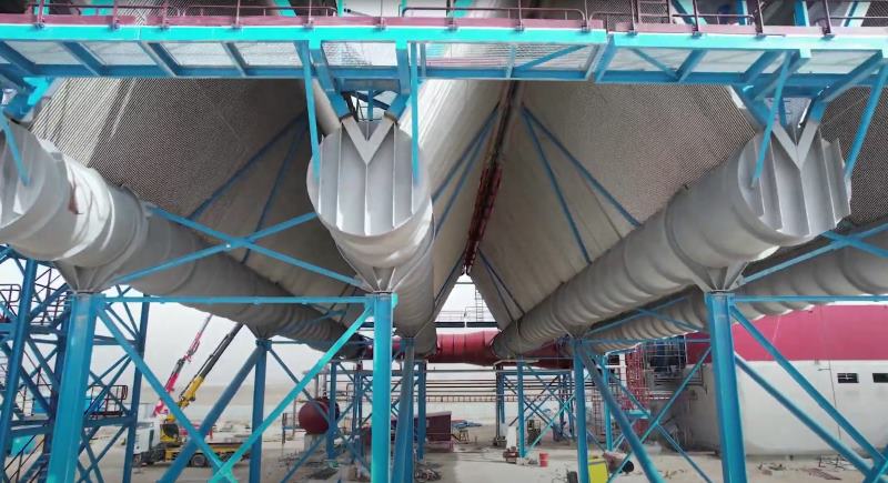 Air cooled condenser Erection photos End Duct Sealing 2022-March-30