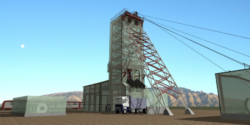 Headframe Truss Back Leg Structures Rendering 