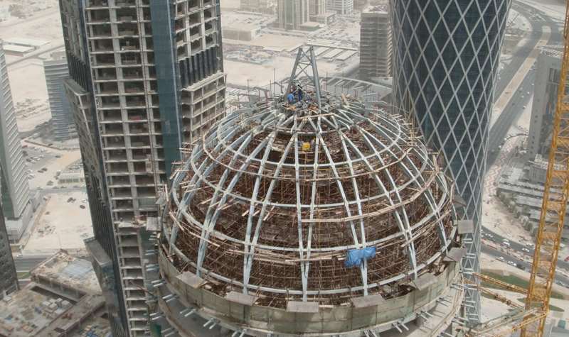 Doha Tower Crown Dome Structure Installation