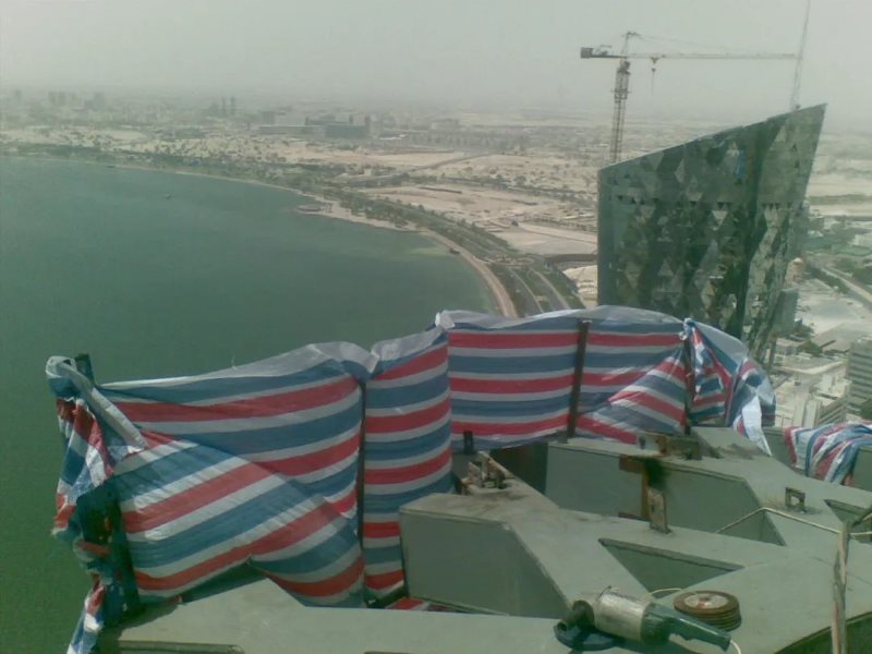 Doha Tower Crown Dome Structure Installation ZHM Site Welding