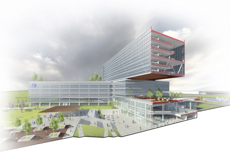 Zurich North America Headquarters 3D Section View