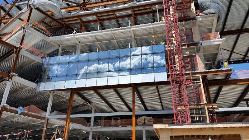 Curtain Wall facade system frameworks installation