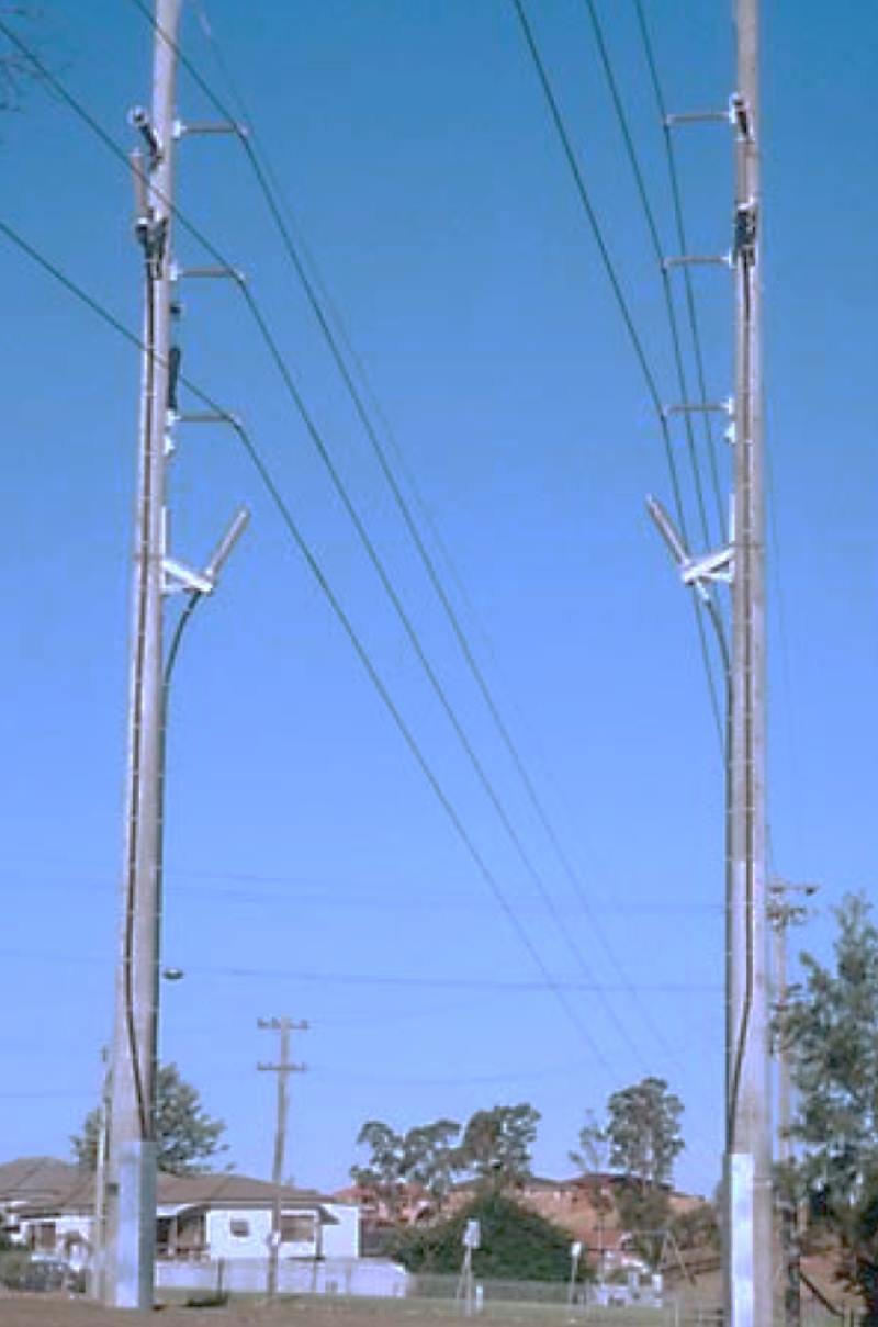 Sensitively located cable transition towers in Australia