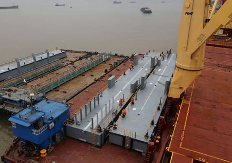 Tug Harbour Pontoon Australia ready to be shipped