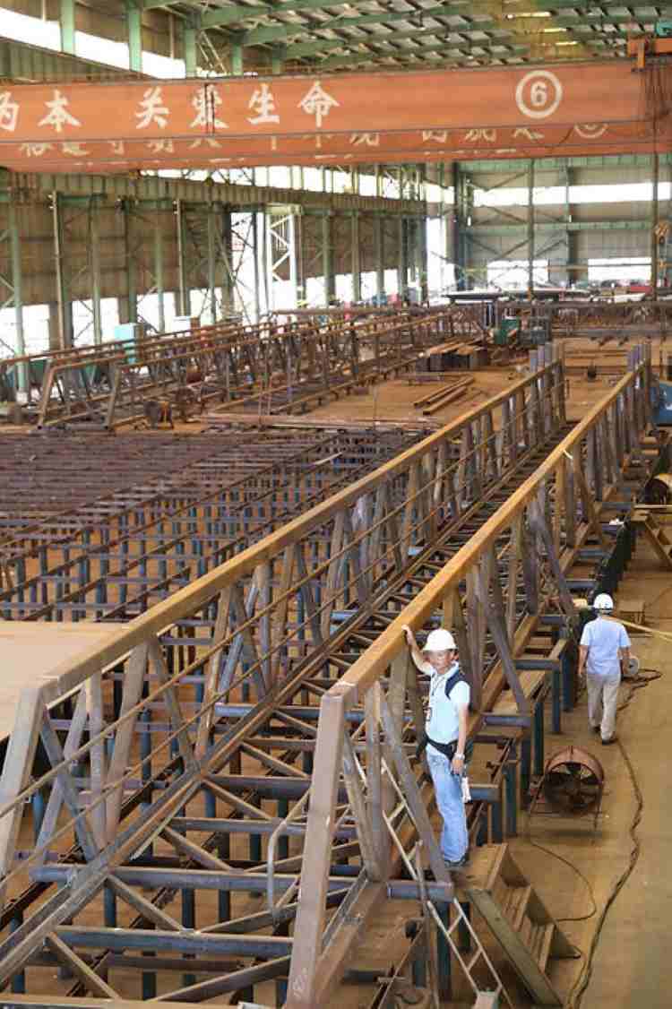 Gangway Production and Pre-assembly in workshop 