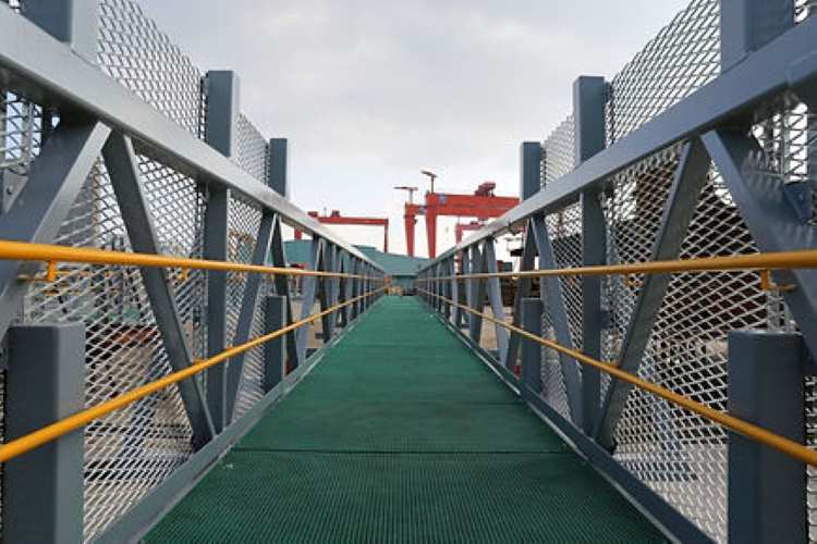 Gangway under inspection ready for shipment 