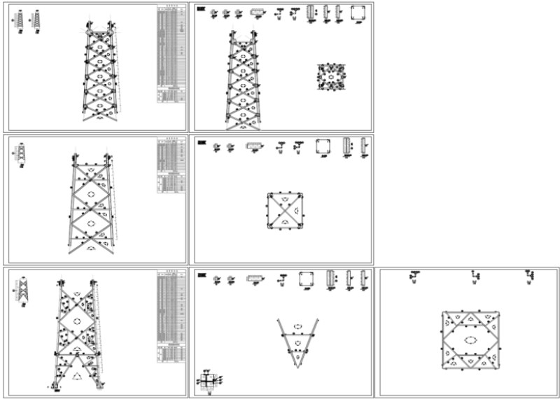 Strain Angle Tension Towers | Overhead Line Power Transmission Lines: Detail Fabrication and Erection Drawings