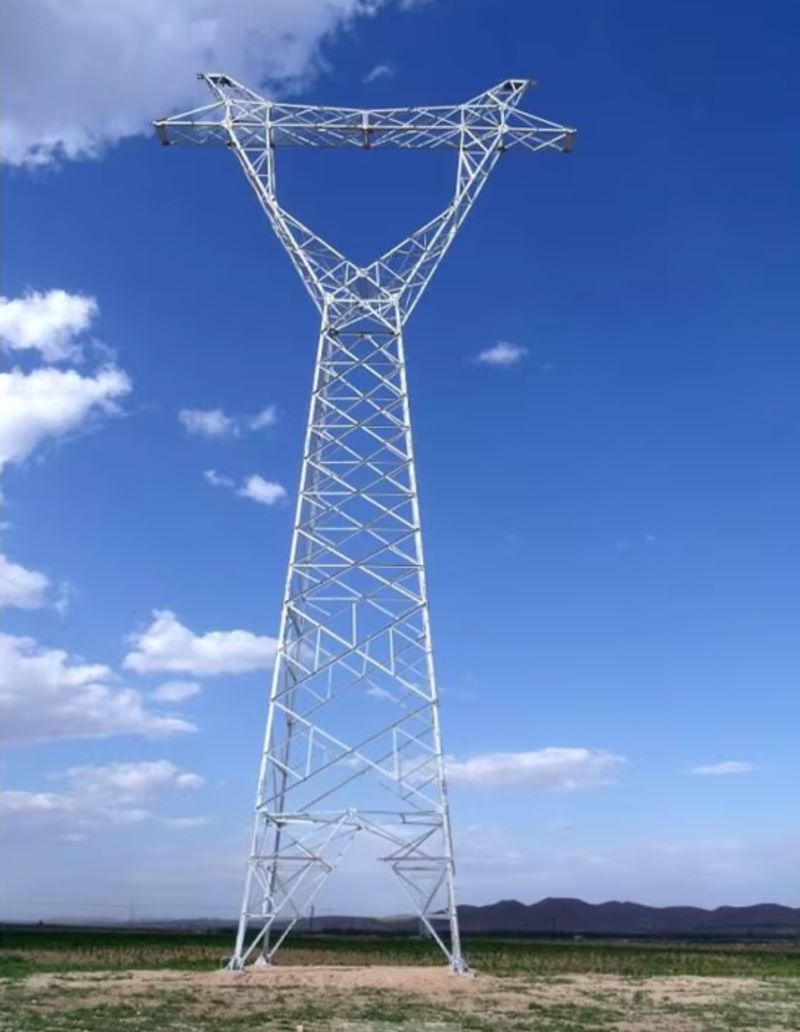 Straight Alignment Suspension Towers | Overhead Line Power Transmission Lines