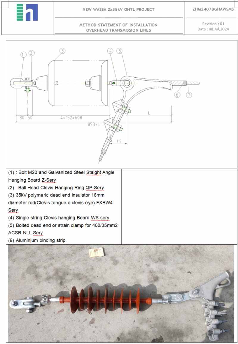 Dead End Tension Strain Towers | Overhead Line Power Transmission Lines: ACSR Conduct Insulator Connections with Steel Crossarms 