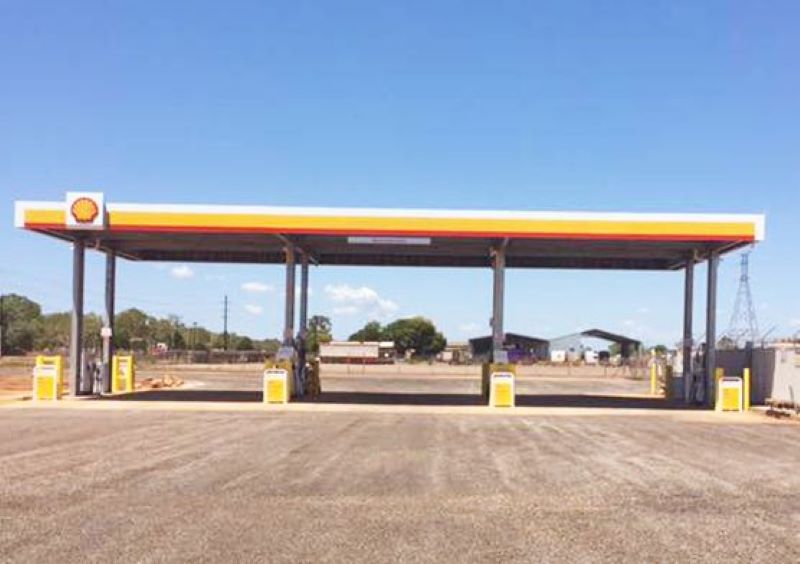 Steel Structure Small Petrol Station Canopy 10mx9mx5m Australian Shell Gas Station Steel Roof|Petrol Pump Canopy