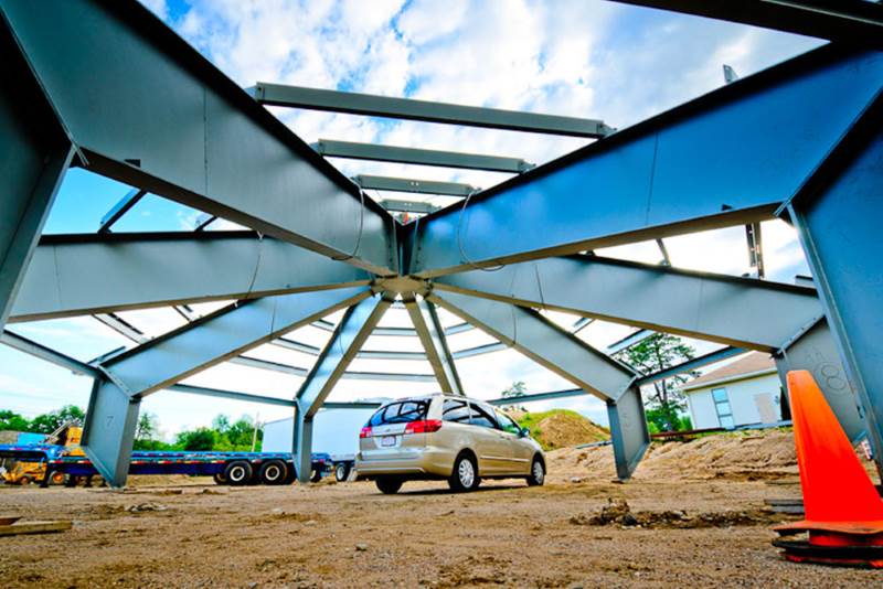 octagon roof frame dome