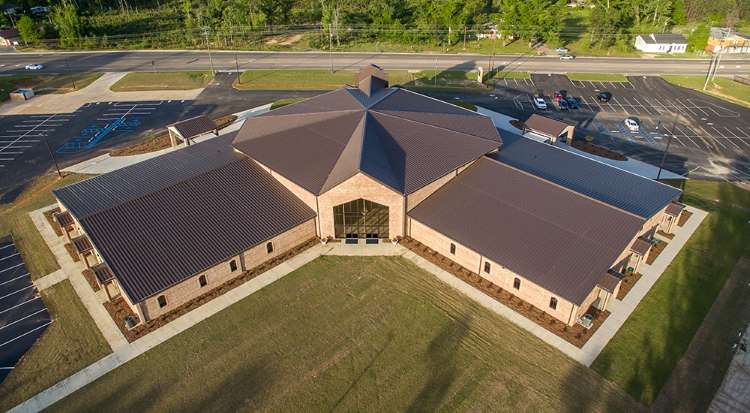 Congregation Worship Center Building  | Steel Baptist Church: Roof Plan