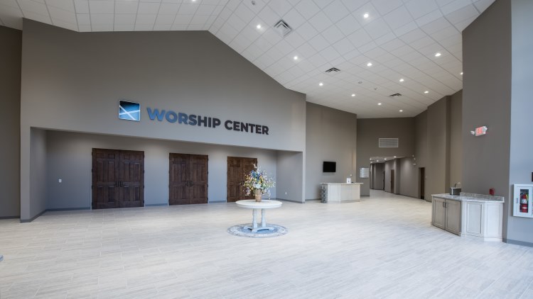 Congregation Worship Center Building  | Steel Baptist Church: Internal Hall 