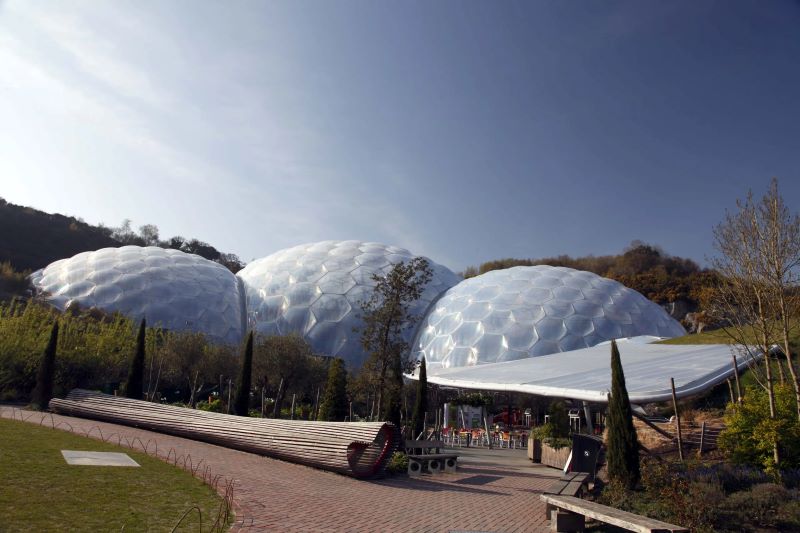 Multiple Canopies With tensioned ETFE Transparent Roofs | Architecturally Exposed Steel