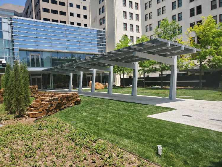 Photovoltaic Canopy Extends With Architecturally Exposed Steel System